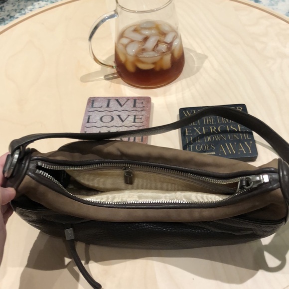 Ellen Tracy small purse; genuine leather ; brown leather and suede ; - Picture 2 of 3